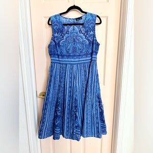 Blue paisley Phool dress